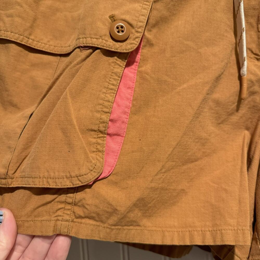 J Crew Tan Pink Pull On Cargo Shorts Hiking Gorpcore Size XXL - Picture 2 of 5